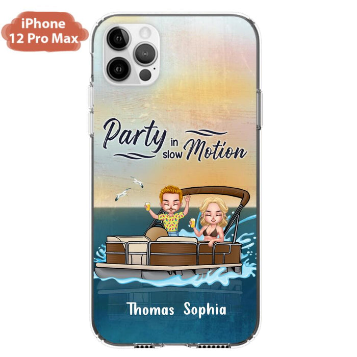 Custom Personalized Pontoon Couple/ Queen/ Captain Phone Case - Pontoon Gift Idea - Husband And Wife Pontoon Partners For Life - Case For iPhone And Samsung