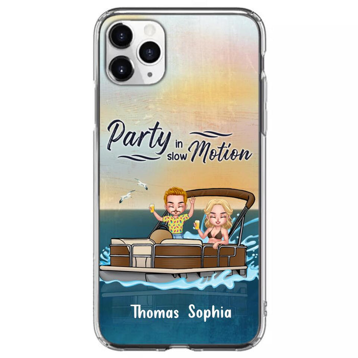 Custom Personalized Pontoon Couple/ Queen/ Captain Phone Case - Pontoon Gift Idea - Husband And Wife Pontoon Partners For Life - Case For iPhone And Samsung