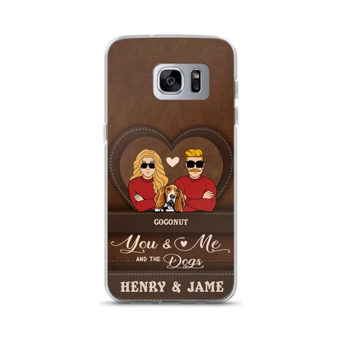 Custom Personalized You & Me And The Dogs Phone Case - Upto 5 Dogs - Valentine's Day Gift Idea For Couple/ Dog Lover - Case For iPhone And Samsung