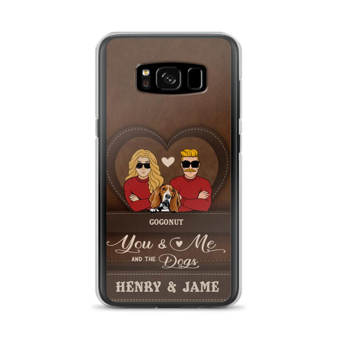 Custom Personalized You & Me And The Dogs Phone Case - Upto 5 Dogs - Valentine's Day Gift Idea For Couple/ Dog Lover - Case For iPhone And Samsung