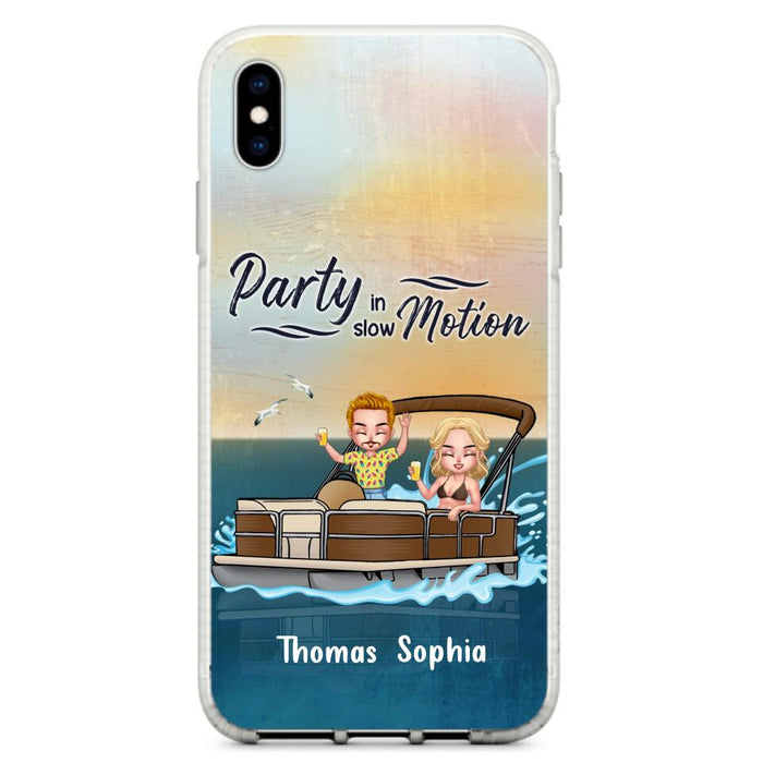 Custom Personalized Pontoon Couple/ Queen/ Captain Phone Case - Pontoon Gift Idea - Husband And Wife Pontoon Partners For Life - Case For iPhone And Samsung