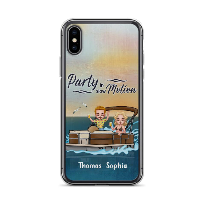 Custom Personalized Pontoon Couple/ Queen/ Captain Phone Case - Pontoon Gift Idea - Husband And Wife Pontoon Partners For Life - Case For iPhone And Samsung