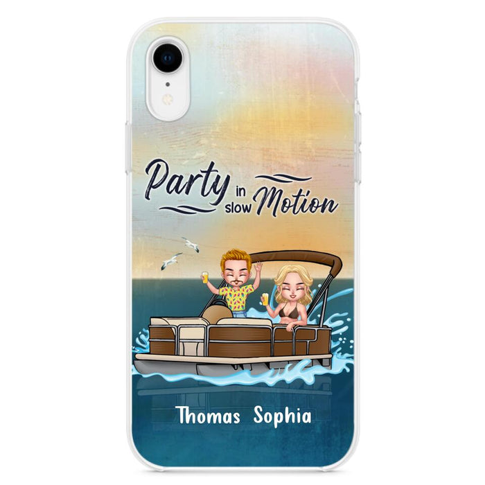 Custom Personalized Pontoon Couple/ Queen/ Captain Phone Case - Pontoon Gift Idea - Husband And Wife Pontoon Partners For Life - Case For iPhone And Samsung