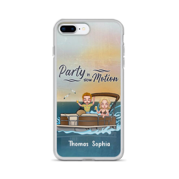 Custom Personalized Pontoon Couple/ Queen/ Captain Phone Case - Pontoon Gift Idea - Husband And Wife Pontoon Partners For Life - Case For iPhone And Samsung