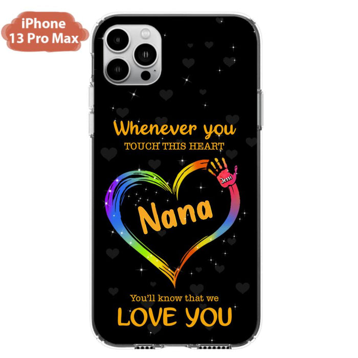 Custom Personalized Phone Case - Whenever You Touch This Heart, You'll Know That We Love You - Case For Iphone and Samsung