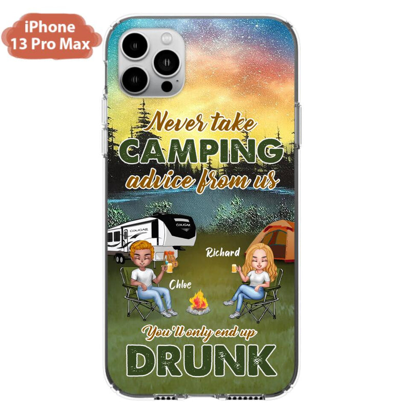 Personalized Camping Friend Phone Case - Up to 7 People - Gift Idea For Camping Friends - We're Like A Really Small Gang - Case For iPhone And Samsung