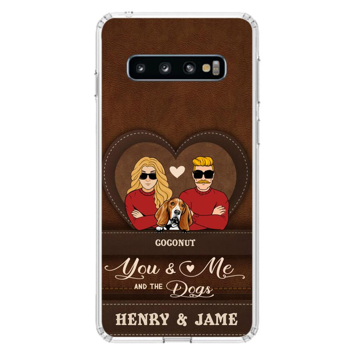 Custom Personalized You & Me And The Dogs Phone Case - Upto 5 Dogs - Valentine's Day Gift Idea For Couple/ Dog Lover - Case For iPhone And Samsung