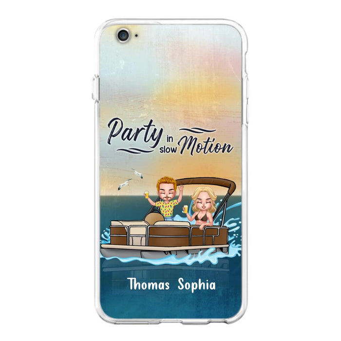 Custom Personalized Pontoon Couple/ Queen/ Captain Phone Case - Pontoon Gift Idea - Husband And Wife Pontoon Partners For Life - Case For iPhone And Samsung