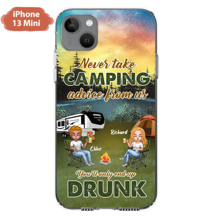 Custom Personalized Camping Friend Phone Case - Upto 7 People - Gift Idea For Camping Friends - We're Like A Really Small Gang - Case For iPhone And Samsung