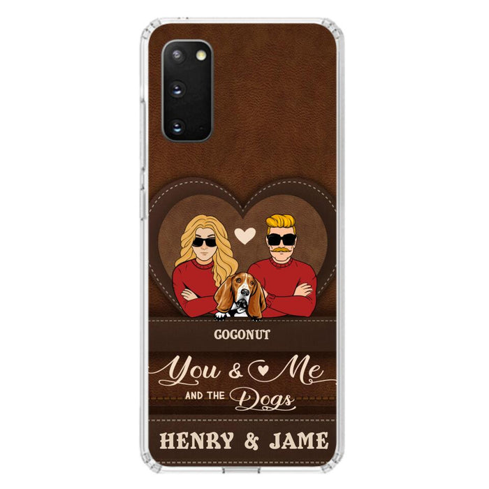 Custom Personalized You & Me And The Dogs Phone Case - Upto 5 Dogs - Valentine's Day Gift Idea For Couple/ Dog Lover - Case For iPhone And Samsung