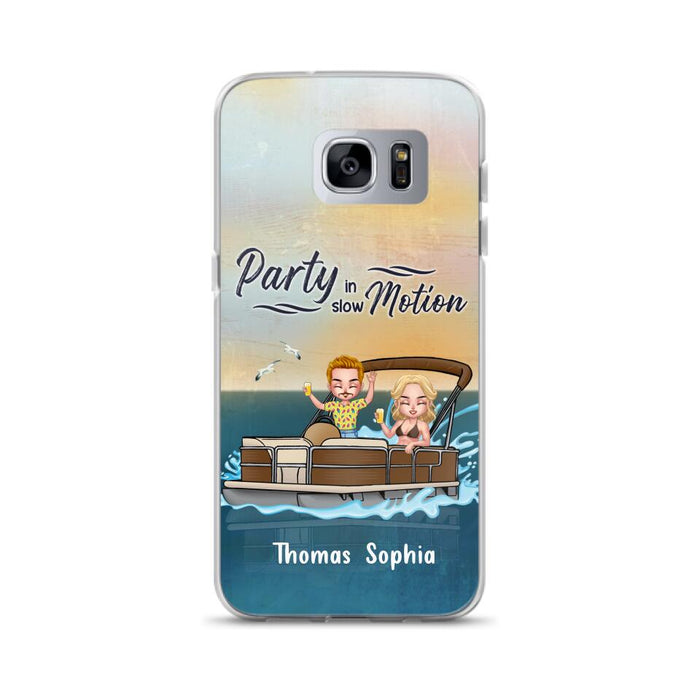 Custom Personalized Pontoon Couple/ Queen/ Captain Phone Case - Pontoon Gift Idea - Husband And Wife Pontoon Partners For Life - Case For iPhone And Samsung