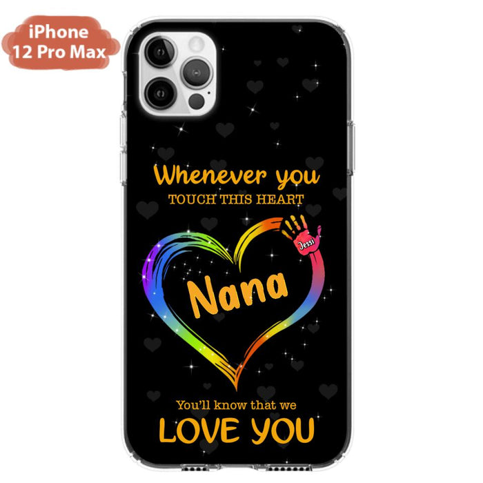 Custom Personalized Phone Case - Whenever You Touch This Heart, You'll Know That We Love You - Case For Iphone and Samsung