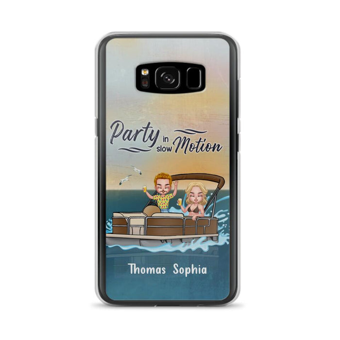 Custom Personalized Pontoon Couple/ Queen/ Captain Phone Case - Pontoon Gift Idea - Husband And Wife Pontoon Partners For Life - Case For iPhone And Samsung