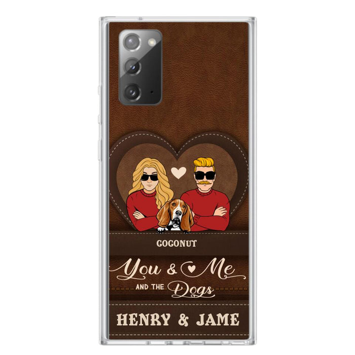 Custom Personalized You & Me And The Dogs Phone Case - Upto 5 Dogs - Valentine's Day Gift Idea For Couple/ Dog Lover - Case For iPhone And Samsung