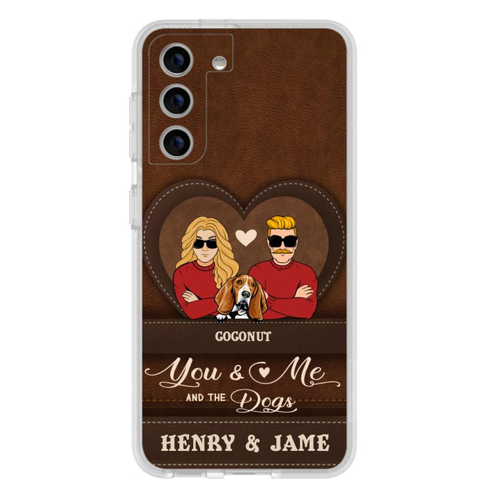 Custom Personalized You & Me And The Dogs Phone Case - Upto 5 Dogs - Valentine's Day Gift Idea For Couple/ Dog Lover - Case For iPhone And Samsung