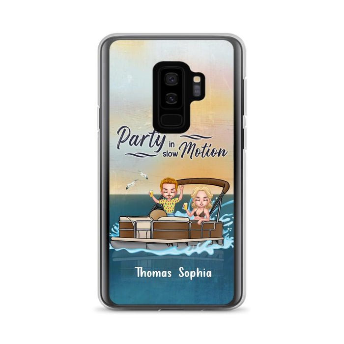 Custom Personalized Pontoon Couple/ Queen/ Captain Phone Case - Pontoon Gift Idea - Husband And Wife Pontoon Partners For Life - Case For iPhone And Samsung