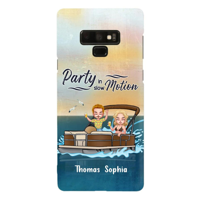 Custom Personalized Pontoon Couple/ Queen/ Captain Phone Case - Pontoon Gift Idea - Husband And Wife Pontoon Partners For Life - Case For iPhone And Samsung