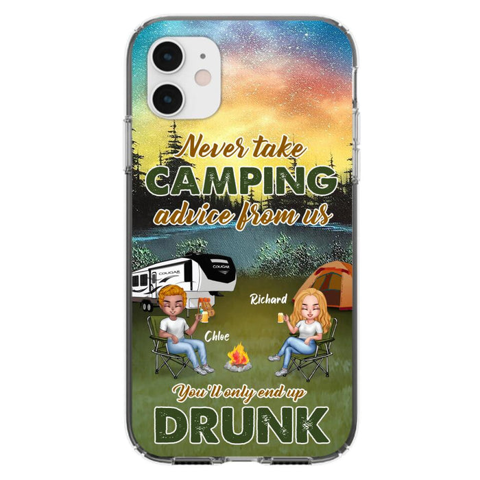 Custom Personalized Camping Friend Phone Case - Upto 7 People - Gift Idea For Camping Friends - We're Like A Really Small Gang - Case For iPhone And Samsung