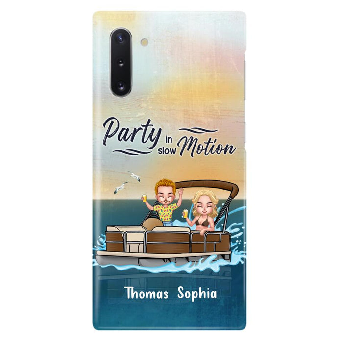 Custom Personalized Pontoon Couple/ Queen/ Captain Phone Case - Pontoon Gift Idea - Husband And Wife Pontoon Partners For Life - Case For iPhone And Samsung