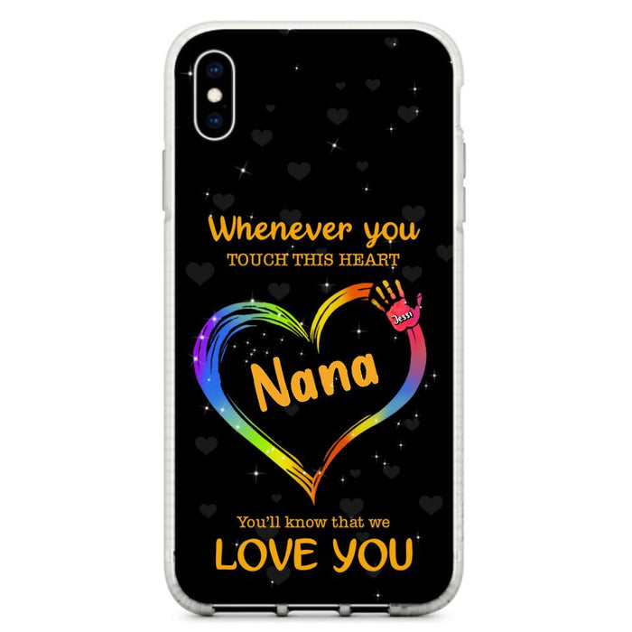 Custom Personalized Phone Case - Whenever You Touch This Heart, You'll Know That We Love You - Case For Iphone and Samsung