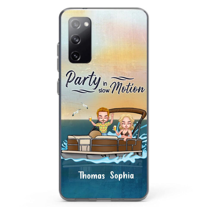 Custom Personalized Pontoon Couple/ Queen/ Captain Phone Case - Pontoon Gift Idea - Husband And Wife Pontoon Partners For Life - Case For iPhone And Samsung