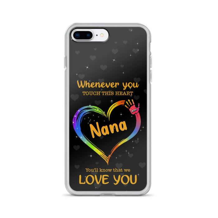 Custom Personalized Phone Case - Whenever You Touch This Heart, You'll Know That We Love You - Case For Iphone and Samsung