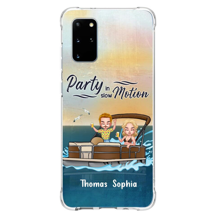 Custom Personalized Pontoon Couple/ Queen/ Captain Phone Case - Pontoon Gift Idea - Husband And Wife Pontoon Partners For Life - Case For iPhone And Samsung