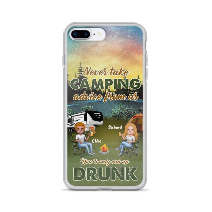 Custom Personalized Camping Friend Phone Case - Upto 7 People - Gift Idea For Camping Friends - We're Like A Really Small Gang - Case For iPhone And Samsung