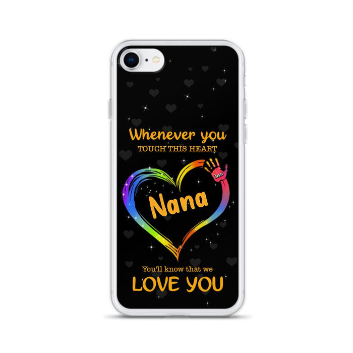 Custom Personalized Phone Case - Whenever You Touch This Heart, You'll Know That We Love You - Case For Iphone and Samsung