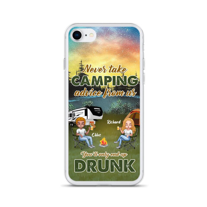 Custom Personalized Camping Friend Phone Case - Upto 7 People - Gift Idea For Camping Friends - We're Like A Really Small Gang - Case For iPhone And Samsung