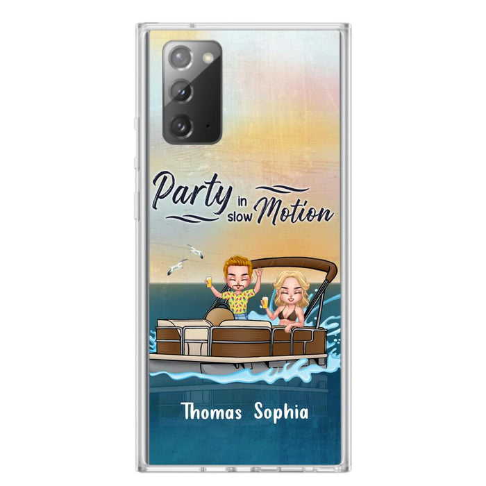 Custom Personalized Pontoon Couple/ Queen/ Captain Phone Case - Pontoon Gift Idea - Husband And Wife Pontoon Partners For Life - Case For iPhone And Samsung