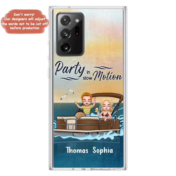 Custom Personalized Pontoon Couple/ Queen/ Captain Phone Case - Pontoon Gift Idea - Husband And Wife Pontoon Partners For Life - Case For iPhone And Samsung