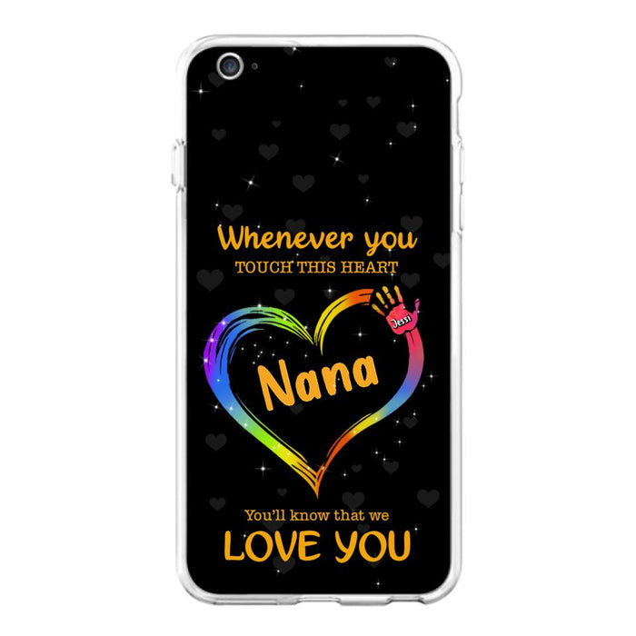 Custom Personalized Phone Case - Whenever You Touch This Heart, You'll Know That We Love You - Case For Iphone and Samsung