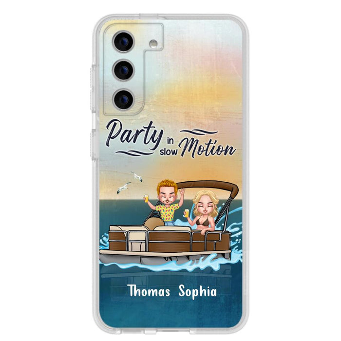 Custom Personalized Pontoon Couple/ Queen/ Captain Phone Case - Pontoon Gift Idea - Husband And Wife Pontoon Partners For Life - Case For iPhone And Samsung