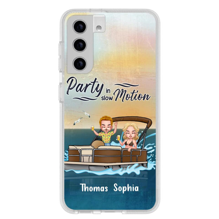 Custom Personalized Pontoon Couple/ Queen/ Captain Phone Case - Pontoon Gift Idea - Husband And Wife Pontoon Partners For Life - Case For iPhone And Samsung