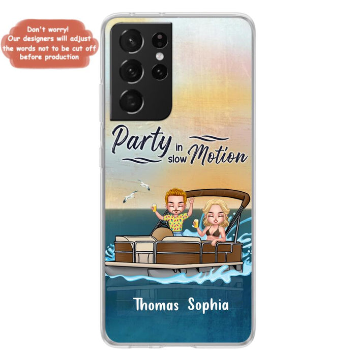 Custom Personalized Pontoon Couple/ Queen/ Captain Phone Case - Pontoon Gift Idea - Husband And Wife Pontoon Partners For Life - Case For iPhone And Samsung