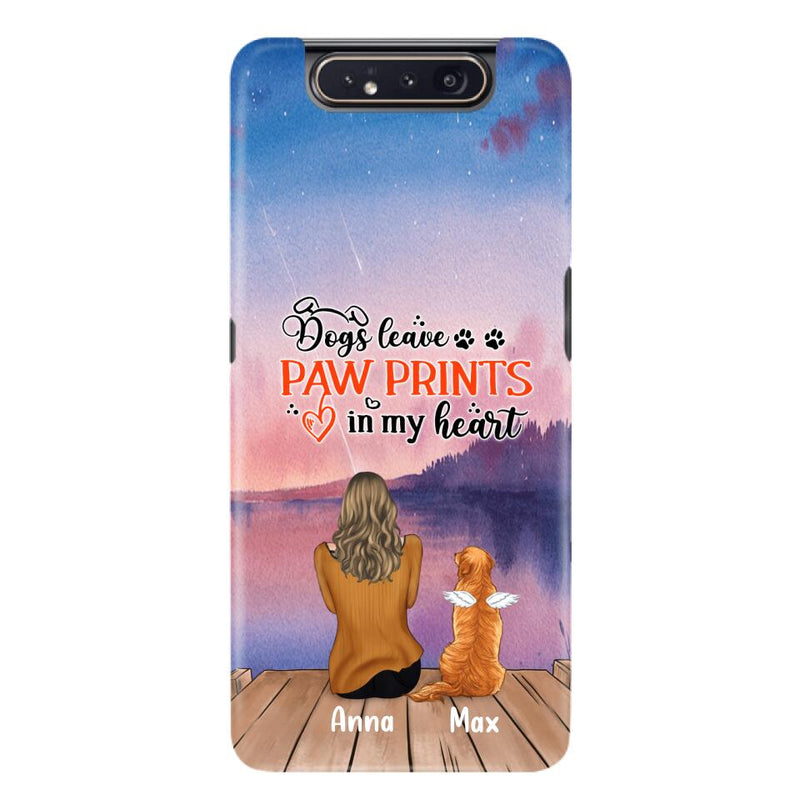 Personalized Dog Phone Case - Up to 4 Dogs - Gift Idea For Dog Lover - My Angel Has Paws - Case For iPhone And Samsung