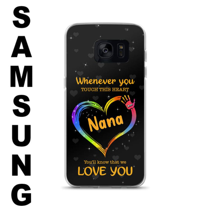 Custom Personalized Phone Case - Whenever You Touch This Heart, You'll Know That We Love You - Case For Iphone and Samsung