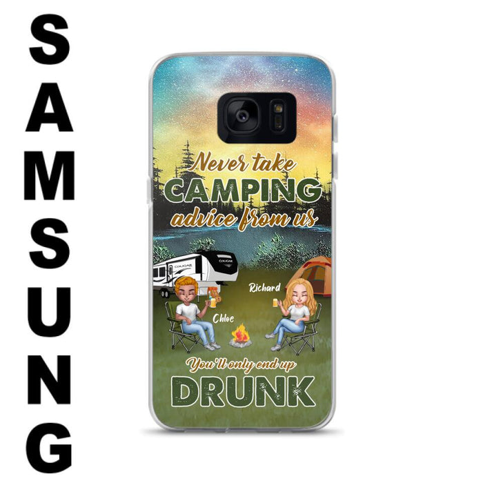 Custom Personalized Camping Friend Phone Case - Upto 7 People - Gift Idea For Camping Friends - We're Like A Really Small Gang - Case For iPhone And Samsung