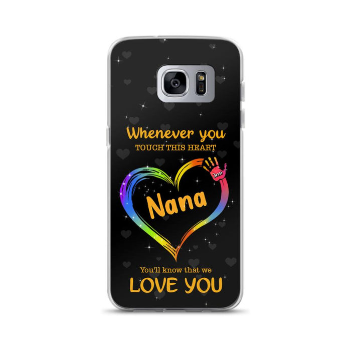 Custom Personalized Phone Case - Whenever You Touch This Heart, You'll Know That We Love You - Case For Iphone and Samsung