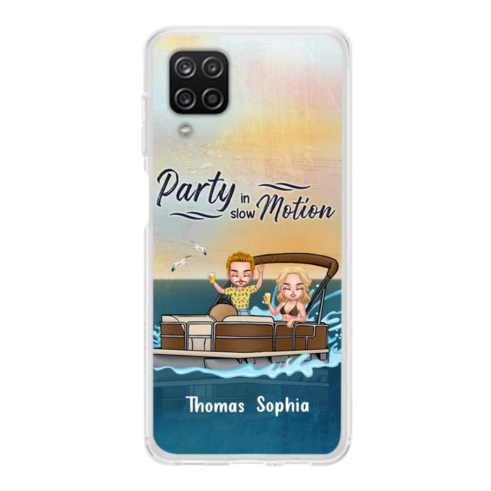 Custom Personalized Pontoon Couple/ Queen/ Captain Phone Case - Pontoon Gift Idea - Husband And Wife Pontoon Partners For Life - Case For iPhone And Samsung