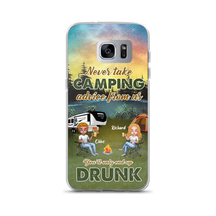 Custom Personalized Camping Friend Phone Case - Upto 7 People - Gift Idea For Camping Friends - We're Like A Really Small Gang - Case For iPhone And Samsung