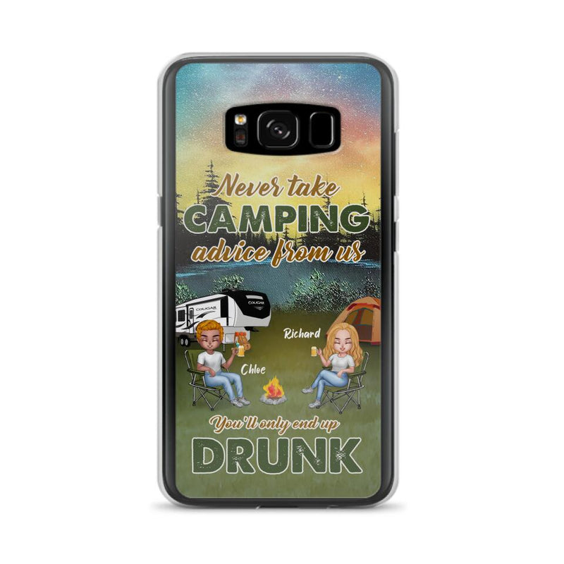 Personalized Camping Friend Phone Case - Up to 7 People - Gift Idea For Camping Friends - We're Like A Really Small Gang - Case For iPhone And Samsung