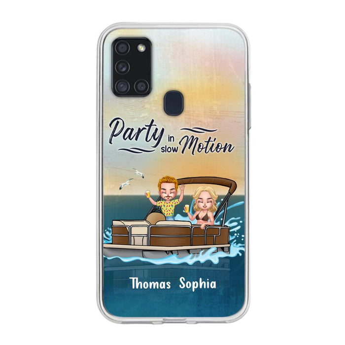 Custom Personalized Pontoon Couple/ Queen/ Captain Phone Case - Pontoon Gift Idea - Husband And Wife Pontoon Partners For Life - Case For iPhone And Samsung