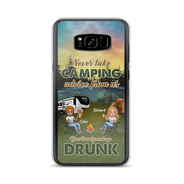 Custom Personalized Camping Friend Phone Case - Upto 7 People - Gift Idea For Camping Friends - We're Like A Really Small Gang - Case For iPhone And Samsung