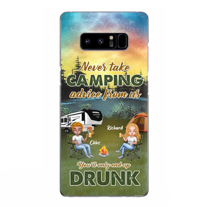 Custom Personalized Camping Friend Phone Case - Upto 7 People - Gift Idea For Camping Friends - We're Like A Really Small Gang - Case For iPhone And Samsung