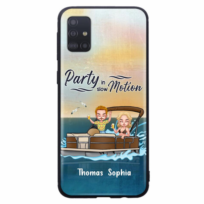 Custom Personalized Pontoon Couple/ Queen/ Captain Phone Case - Pontoon Gift Idea - Husband And Wife Pontoon Partners For Life - Case For iPhone And Samsung