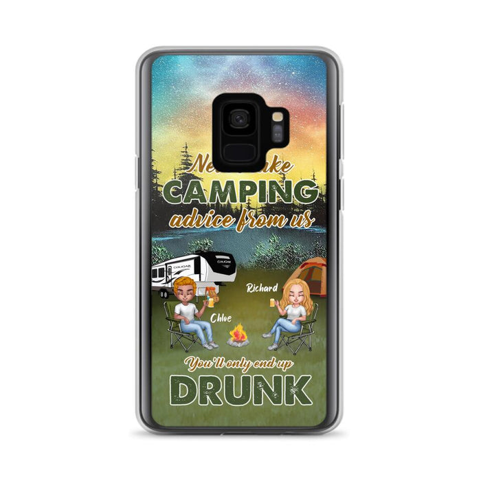 Custom Personalized Camping Friend Phone Case - Upto 7 People - Gift Idea For Camping Friends - We're Like A Really Small Gang - Case For iPhone And Samsung