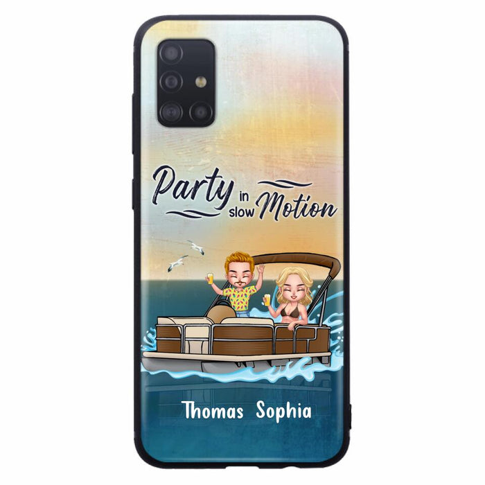 Custom Personalized Pontoon Couple/ Queen/ Captain Phone Case - Pontoon Gift Idea - Husband And Wife Pontoon Partners For Life - Case For iPhone And Samsung