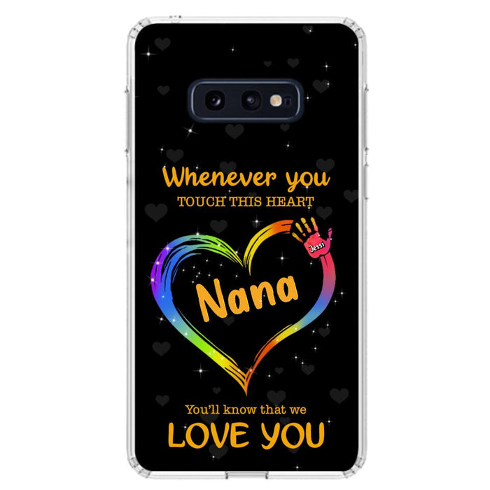 Custom Personalized Phone Case - Whenever You Touch This Heart, You'll Know That We Love You - Case For Iphone and Samsung